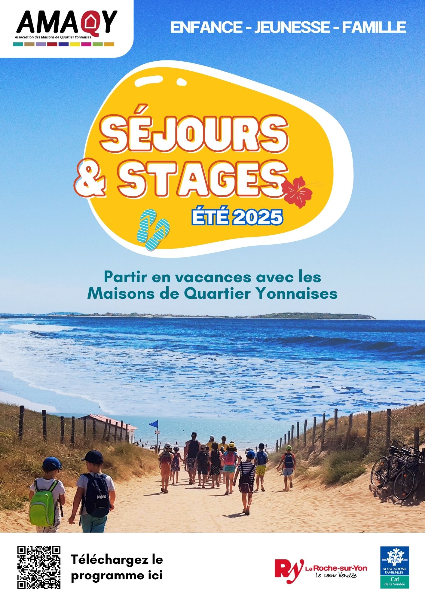 Affiche pour la plaquette des séjours et stages de l'été 2025